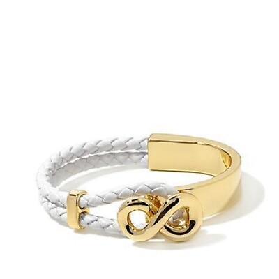 #ad HSN Roberto by RFM quot;Princess Leequot; Goldtone Infinity Station Cord Bracelet $119