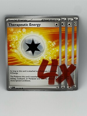 #ad Therapeutic Energy 193 193 Paldea Evolved x4 Pokemon TCG Card Set Playset NM M
