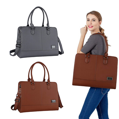 #ad Laptop Tote Bag for Women Girl Premium Leather Work Travel Shoulder Handbag 2018