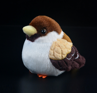 #ad Small Tree Sparrow Bird Plush Toy Stuffed Animal Soft Doll Kids Gift 4.3quot; 11cm