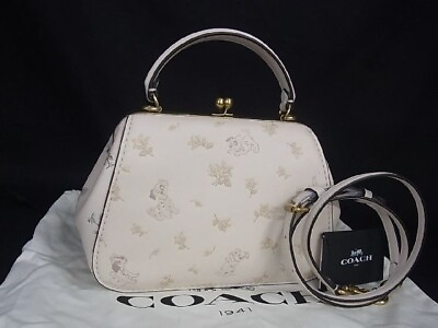 #ad Coach Disney Leather 101 Dalmatian Pouch 2WAY Handbag Shoulder 2307M