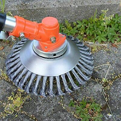 #ad 6 inch Rotary Weed Brush Joint Twist Knot Steel Wire Wheel Brush Disc Trimmer...