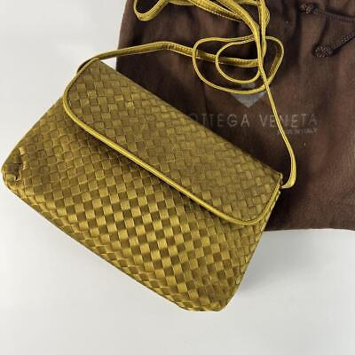 #ad BOTTEGA VENETA Shoulder Bag Gold Intrecciato Leather From Japan G0413159