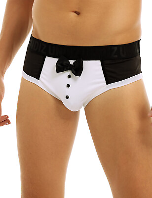 #ad Mens Sexy Bow Tie Tuxedo Underpants Pouch Boxer Briefs Bikini Underwear Lingerie