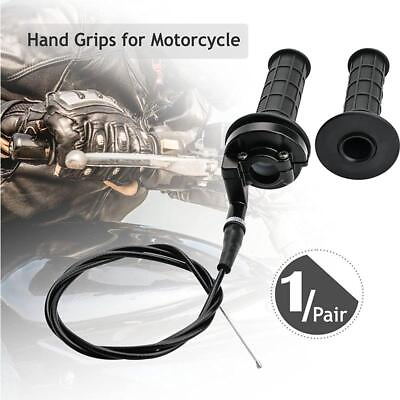 #ad 7 8quot; Motocycle CNC Handlebar Hand Grip Handle Cover Throttle Twist Universal Set