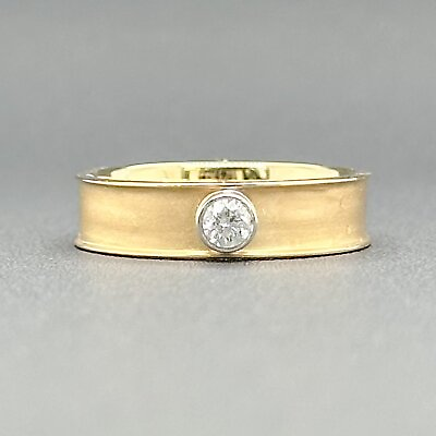 #ad Estate 14K Yellow Gold 0.11ct G SI1 Diamond Ring