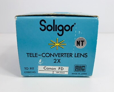 #ad Soligor Auto Tele Converter 2X To Fit Canon FD Lens Japan