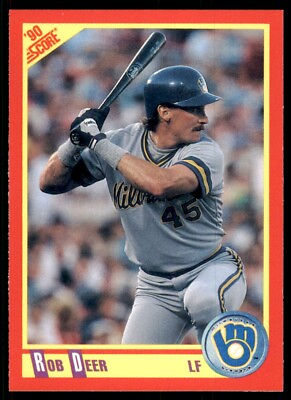 #ad 1990 Score Rob Deer Baseball Cards #390