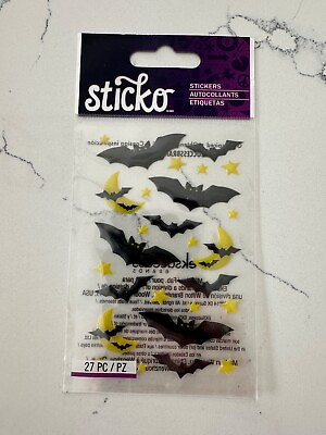 #ad Sticko Autocollant 27PC Black Yellow Mini Bats Epoxy Stickers Scrapbooking Craft