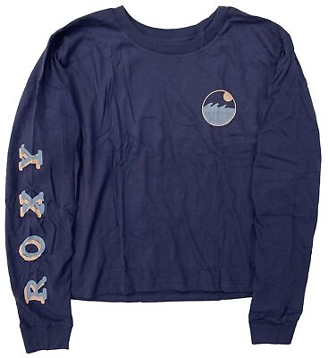 Roxy Women#x27;s Beach House Vintage Blue Long Sleeve Tee T Shirt