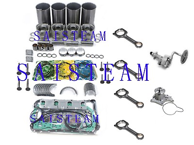 #ad ISUSU 4JB1 Non Tur Engine Rebuild Kit water Pump oil Pump Con Rods BobCat Loaer