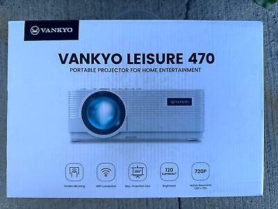 #ad VANKYO LEISURE 470 MINI WIFI Portable 1080P Home Projector USB HDMI LED Theater
