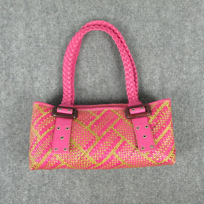 #ad Straw Raffia Handbag Purse Rectangle Wicker Shoulder Bag Beach Cruisewear Boho