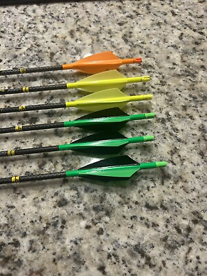 #ad Victory Rip Tko 250 Elite 4 Fletched Hunting Arrows Compound Bow