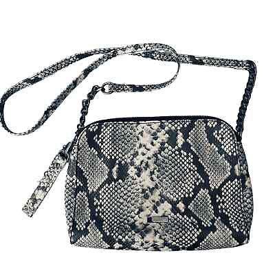 #ad Aldo Crossbody Handbag Medium Snake Design Shoulder Strap Dual Partition Pockets