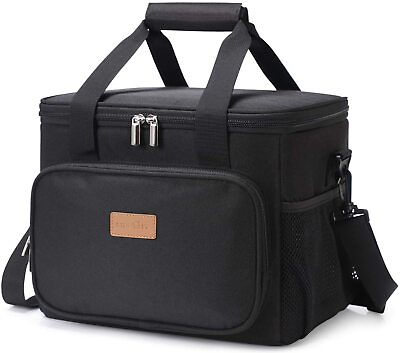 #ad Adult Lunch Box Insulated Lunch Bag Large Cooler Tote Bag for Men Women Black