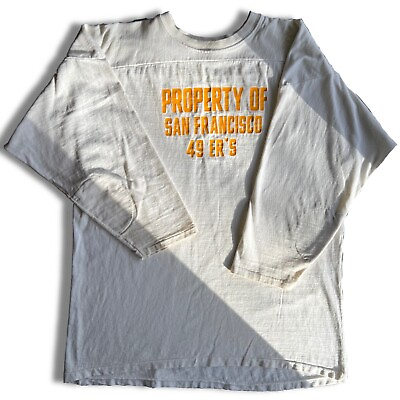 #ad Vintage 49ers Property Of San Francisco Shirt. Rare Single Stitch Long Sleeve