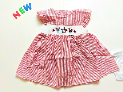 #ad Toddler Kids Baby Girls Clothes 18M 24M NWT Good Lad USA Seersucker Dress