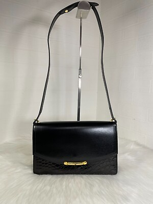 #ad Dior Vintage Shoulder Bag Black Leather Authen The button is damaged