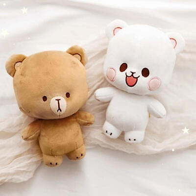 #ad Cartoon Adorable Milk And Mocha Plush Stuffed Soft Cute Bear Doll Toys For Kids