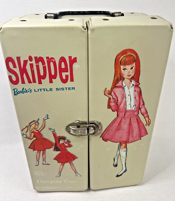 #ad Skipper Barbie’s Sister Carrying Case Mattel Vintage 1964 White Interior