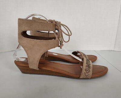 #ad Minnetonka Womens Sandals Size 9 Leather Gladiator w Beaded Brown #799884