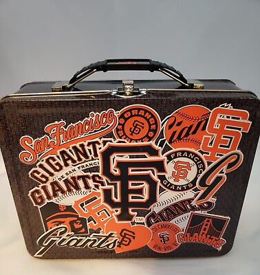 #ad MLB San Francisco Giants Tin Logo Lunch Baseball Cards Box GIFT