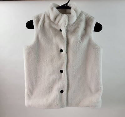 #ad Hanna Andersson Girl Vest 150cm US 12 White Stand Collar Soft Comfortable