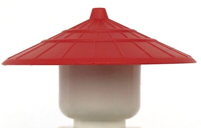 #ad Lego New Red Minifigure Headgear Hat Conical Asian Part
