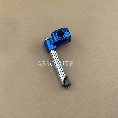 #ad BLUE ALLOY 7 8quot; 22.2MM OLD SCHOOL BMX BIKE 4 BOLT QUILL STEM CRUISER BICYCLE.
