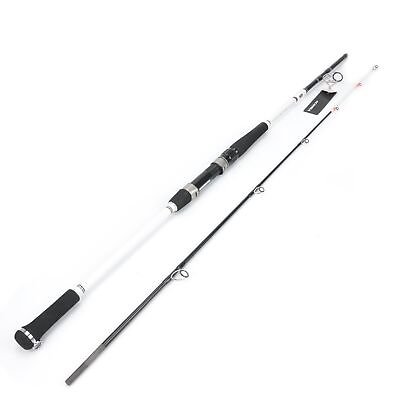 #ad 2 Pieces Saltwater Offshore Casting Spinning Carbon Fiber Boat Fishing Rod Po...