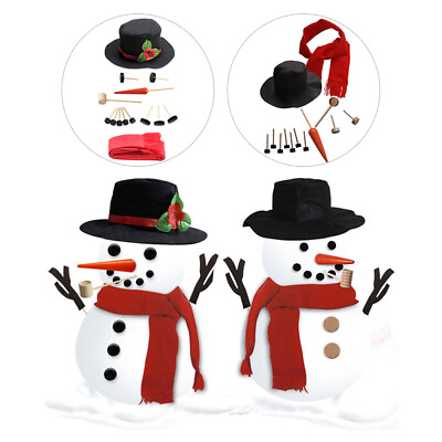 #ad 15 16Pcs Christmas DIY Pendants Detachable Toy Ornament Snowman Game for Kids
