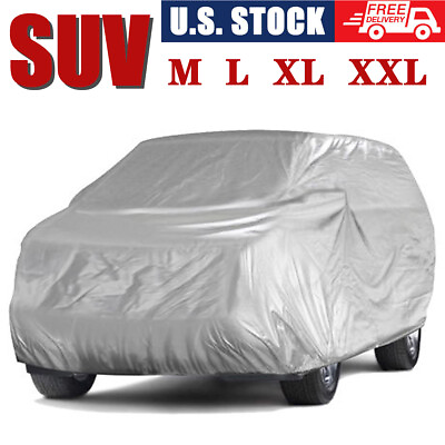 #ad M XXXL Universal SUV Car Cover Dust Outdoor Sun Resistant Fit up to 227quot; Length