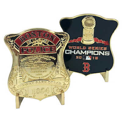 #ad KK 008 GOLD Boston Police Red Sox Fenway Park Detail 2018 World Series Champions