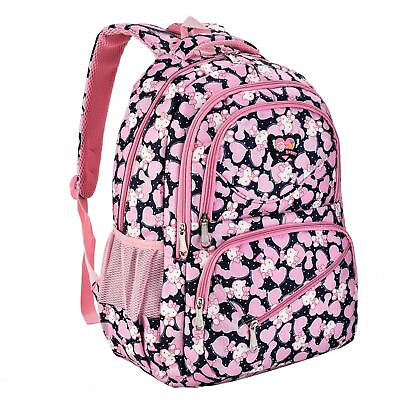 Heart Printed School Backpack For Kids Girls $13.99