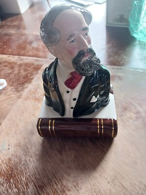 #ad Vintage Artone hand painted Charles Dickens bust