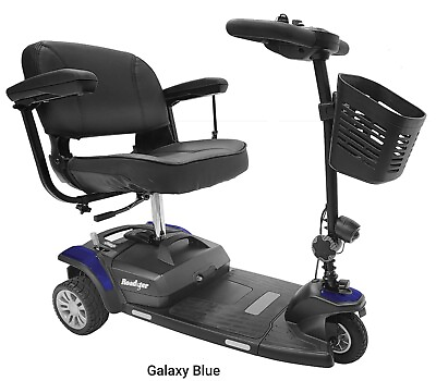 #ad Blue Roadster S3 Mobility Scooter Three Wheels 300 lb Capacity Flat Free Tires