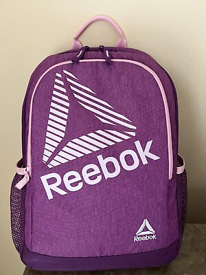 REEBOK MARLEY Girls Kids School Purple BackPack w Padded Laptop Sleeve $22.95