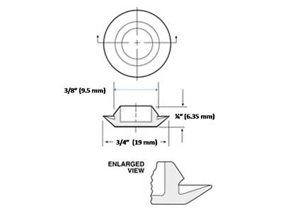 BPF Flush Mount Black PLASTIC Sheet Metal Hole Plug for 1 4quot; to 2quot; Hole Size $6.99