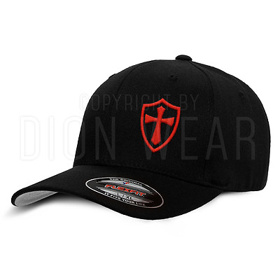 #ad Flex Fit Hats for Men Baseball Cap Crusader Knights Templar Cross Jesus Hat