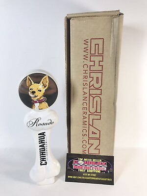 #ad Chihuahua Cerveza Rosado Lager Beer Tap Handle 8” Tall Brand New In Box