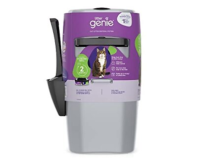 #ad Litter Genie Pail Cat Litter Disposal System Cat Litter Box Silver
