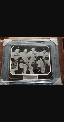 #ad 1961 NY Yankees World Series Champion Infield 3 Signatures framed 28 by 24