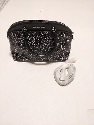 #ad Michael Kors Crossbody Purple White Stars Limited Edition Leather Handbag New...