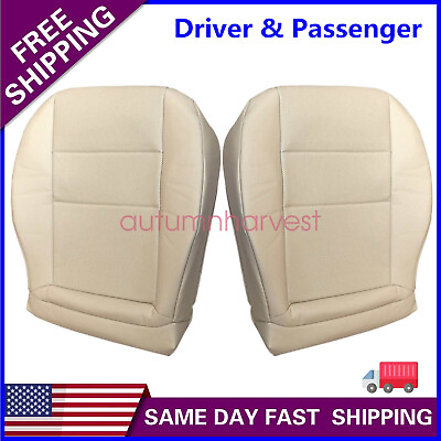 #ad For 08 15 Mercedes Benz Driver amp; Passenger Side Bottom Leather Seat Cover Ivory