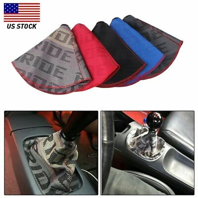 #ad Shifter Boot Cover Bride Racing Hyper Fabric Shift Knob MT AT Stitches For Cars