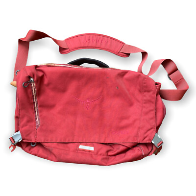 #ad Osprey Beta Laptop Messenger Bag Maroon Red