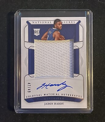 #ad Jaden Hardy National Treasures Patch Autograph 49