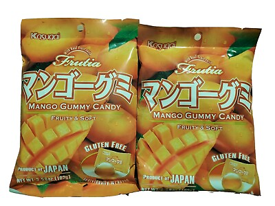#ad Japanese Kasugai Mango Gummy 2 bags Japanese candy Free Shipping