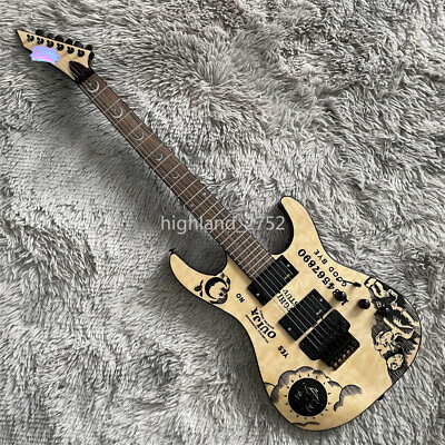 #ad KH Natural Ouija Electric Guitar LTD Krik Hammett Quilted Maple Top HH Pickup